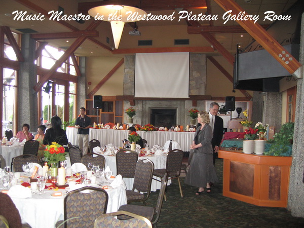 Westwood plateau golf club lower level reception resize Music Maestro 